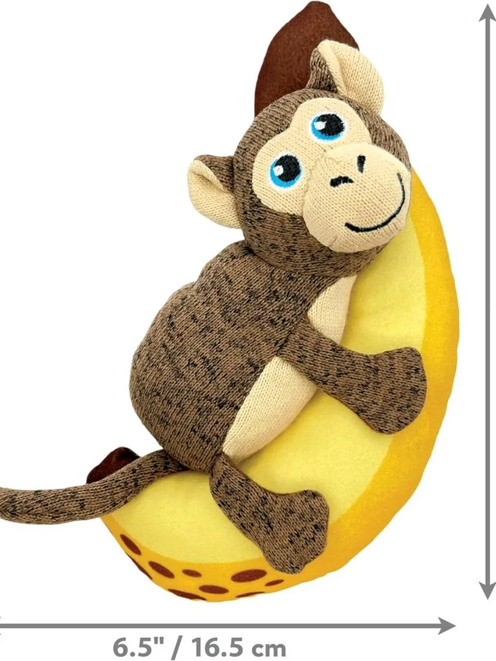 KONG Pull-A-Partz Pals Monkey Dog Toy 2-in-1 Plush Squeaky Interactive